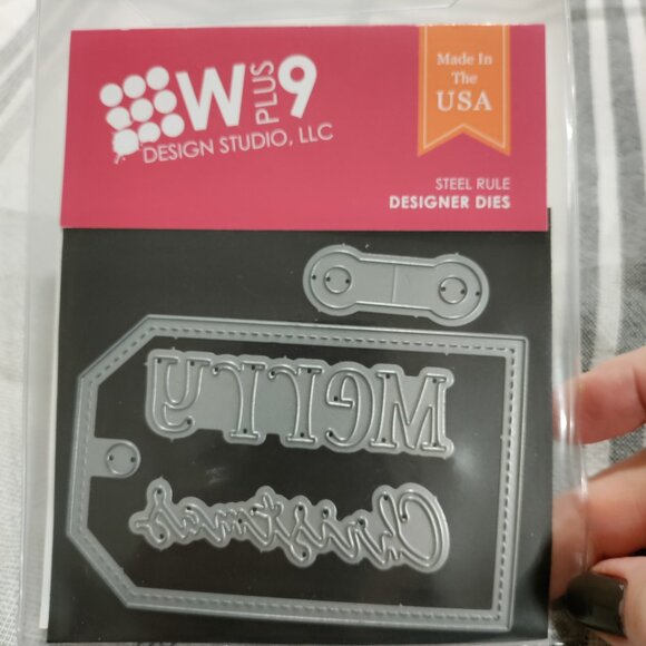 W Plus 9 Holiday Stamp and Die Bundle 2 sets of stamps and 3 die cut sets! - Picture 6 of 6